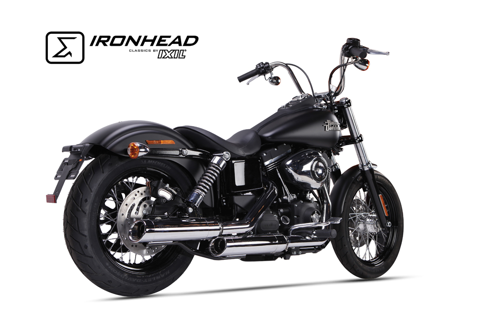 IRONHEAD-Edelstahl-Endtopf Harley-Davidson Dyna Street Bob, 06-16