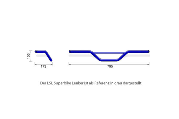 lsl Metric steel handlebars Enduro LMX2 22.0mm