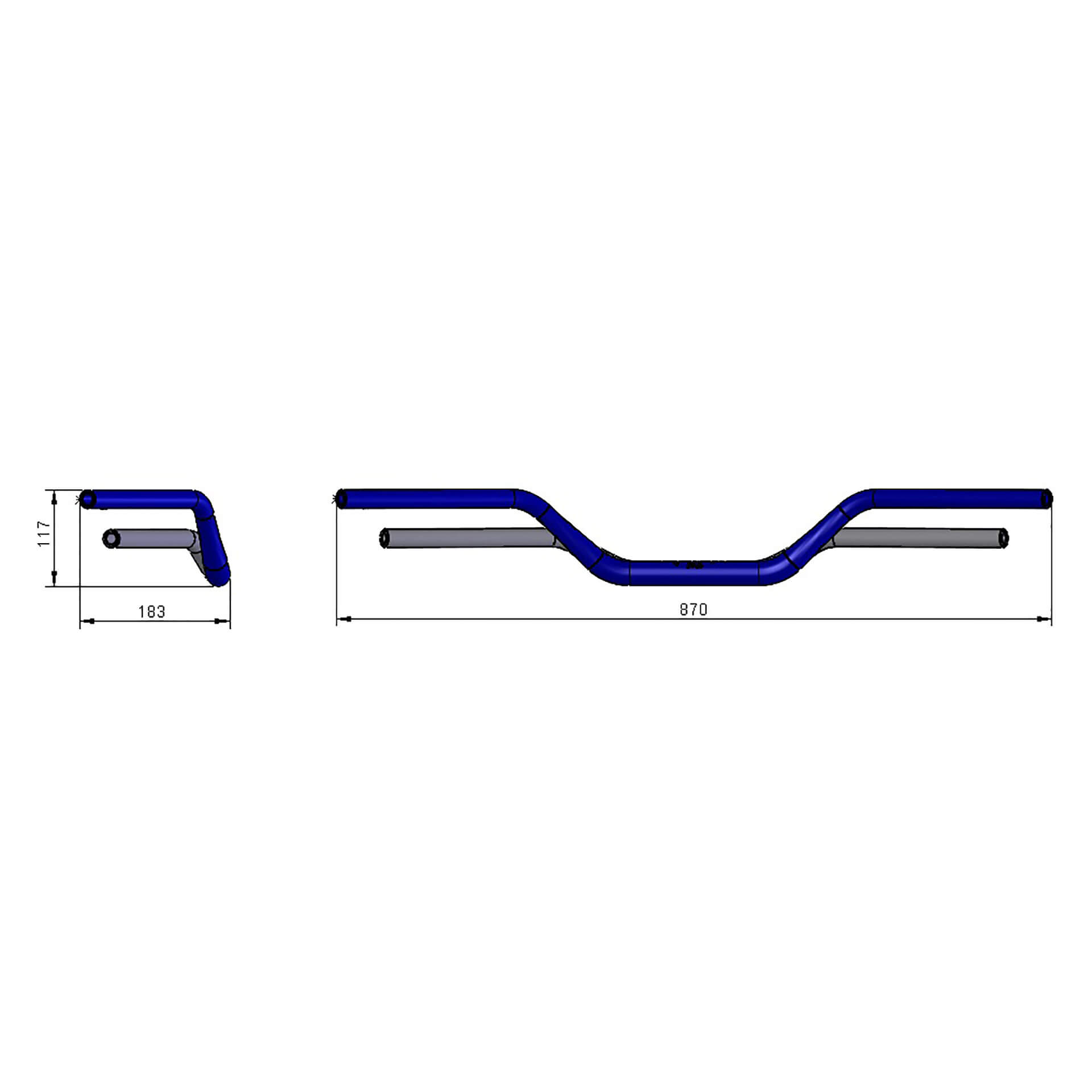 lsl X-Bar aluminum handlebar Flat Track X14