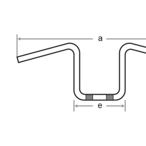 fehling Z-bar, bent, 7/8 inch, 75cm, chrome