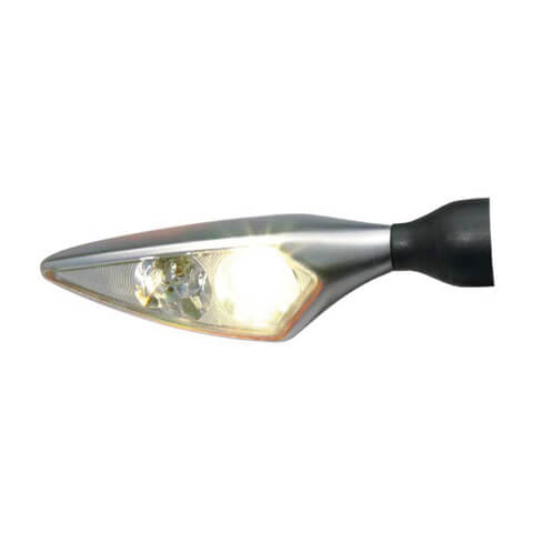 kellermann LED indicator / position light Micro Rhombus PL, chrome satin, front right