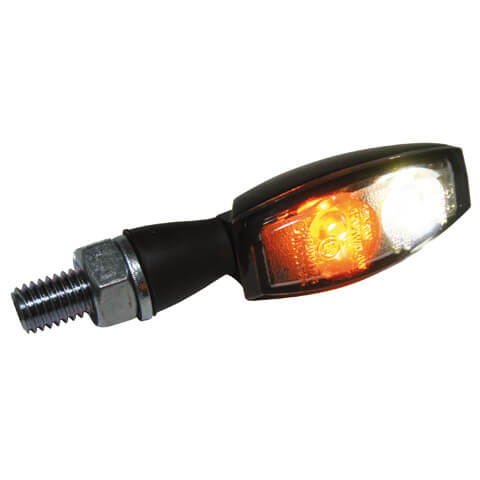 HIGHSIDER LED-blinkers/positionslampa BLAZE, svart, rökfärgat