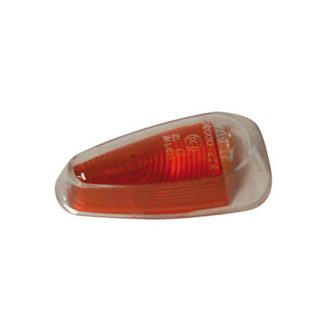 minus_kein_hersteller_minus Spare glass transparent, with yellow reflector for mini indicators 202-860