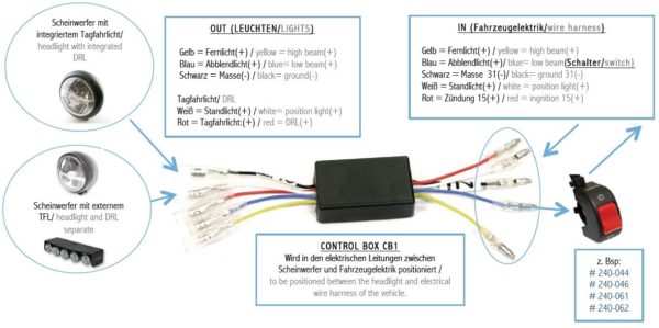 highsider DRL CONTROL- BOX CB1, switching daytime running light