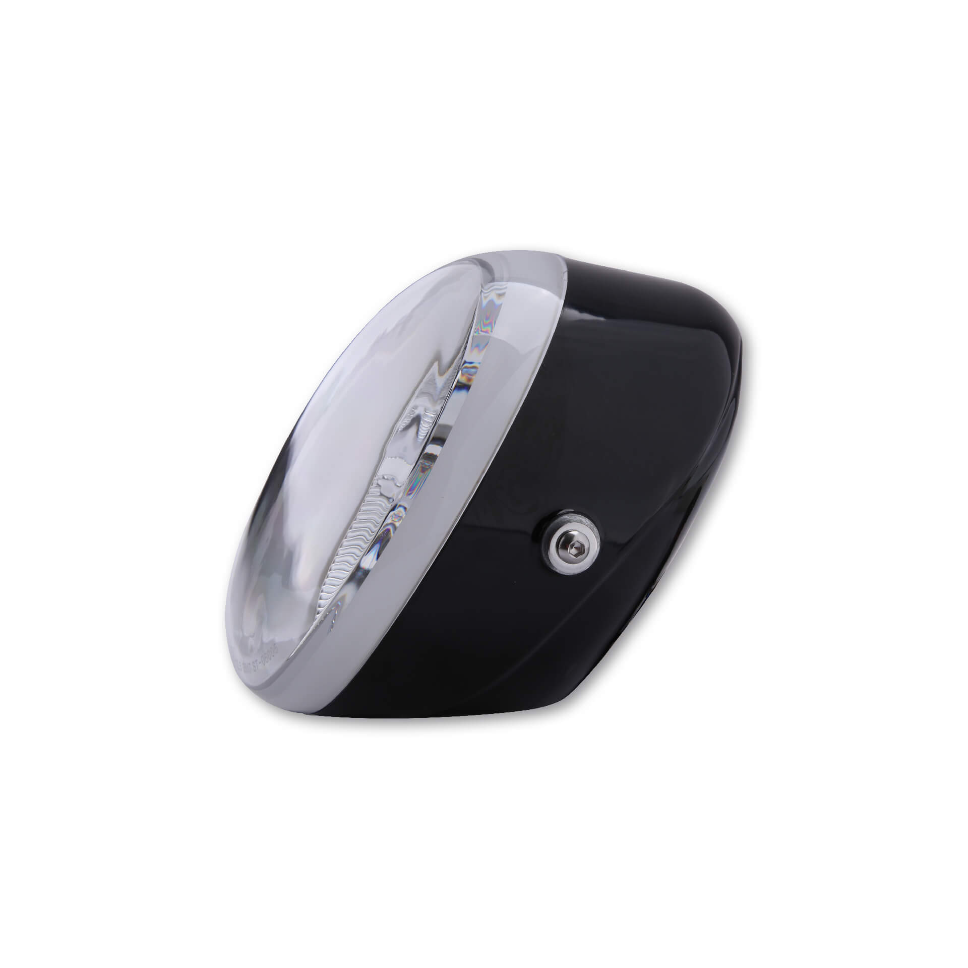 shin_yo Universal headlight OVAL with parking light, black, 12V H9+H11, E-marked