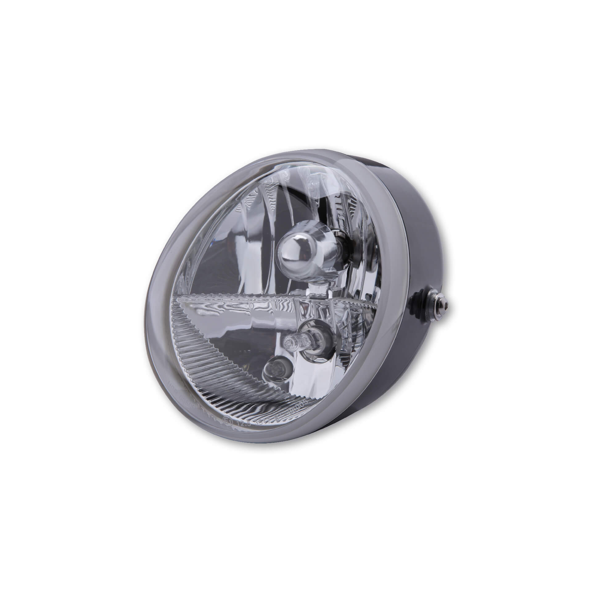 shin_yo Universal headlight OVAL with parking light, black, 12V H9+H11, E-marked