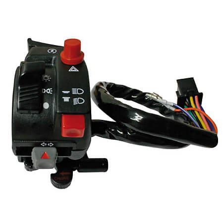 shin_yo Universal switch unit HONDA with choke lever, for ATV + motorcycle, left, hazard warning light switch