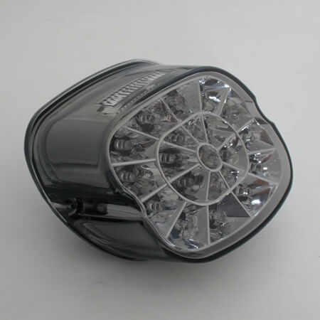 shin_yo LED taillight, tinted glass and chrome reflector, for many HD models 1973-1998