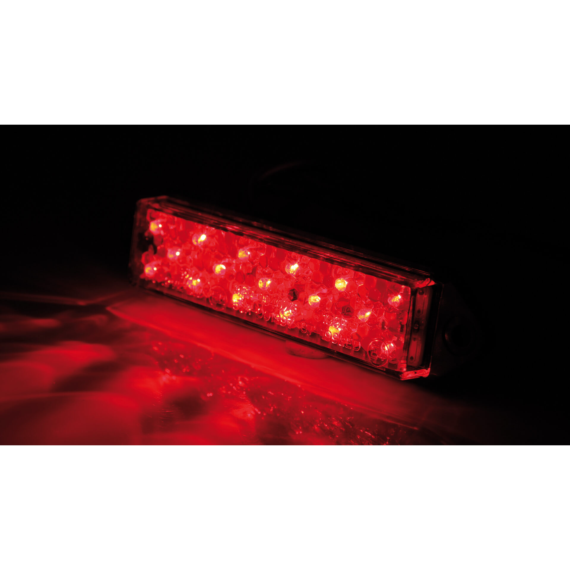 shin_yo LED taillight, SUPERFLAT, clear glass, with fixing straps, E-approved