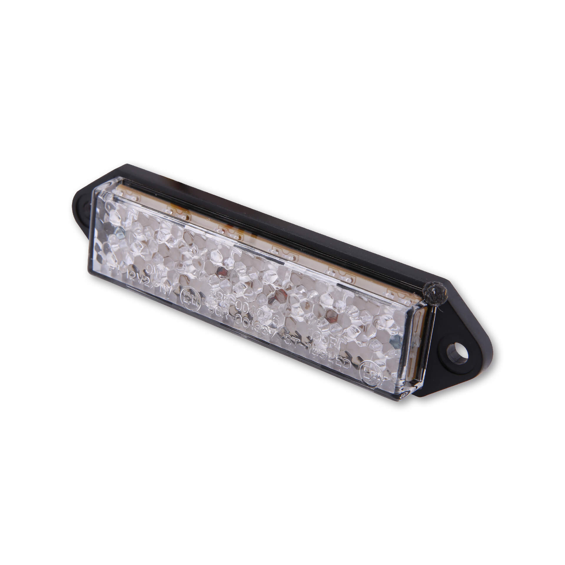 shin_yo LED taillight, SUPERFLAT, clear glass, with fixing straps, E-approved