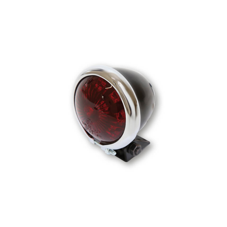 shin_yo LED taillight BATES STYLE, black housing with chrome frame, red glass