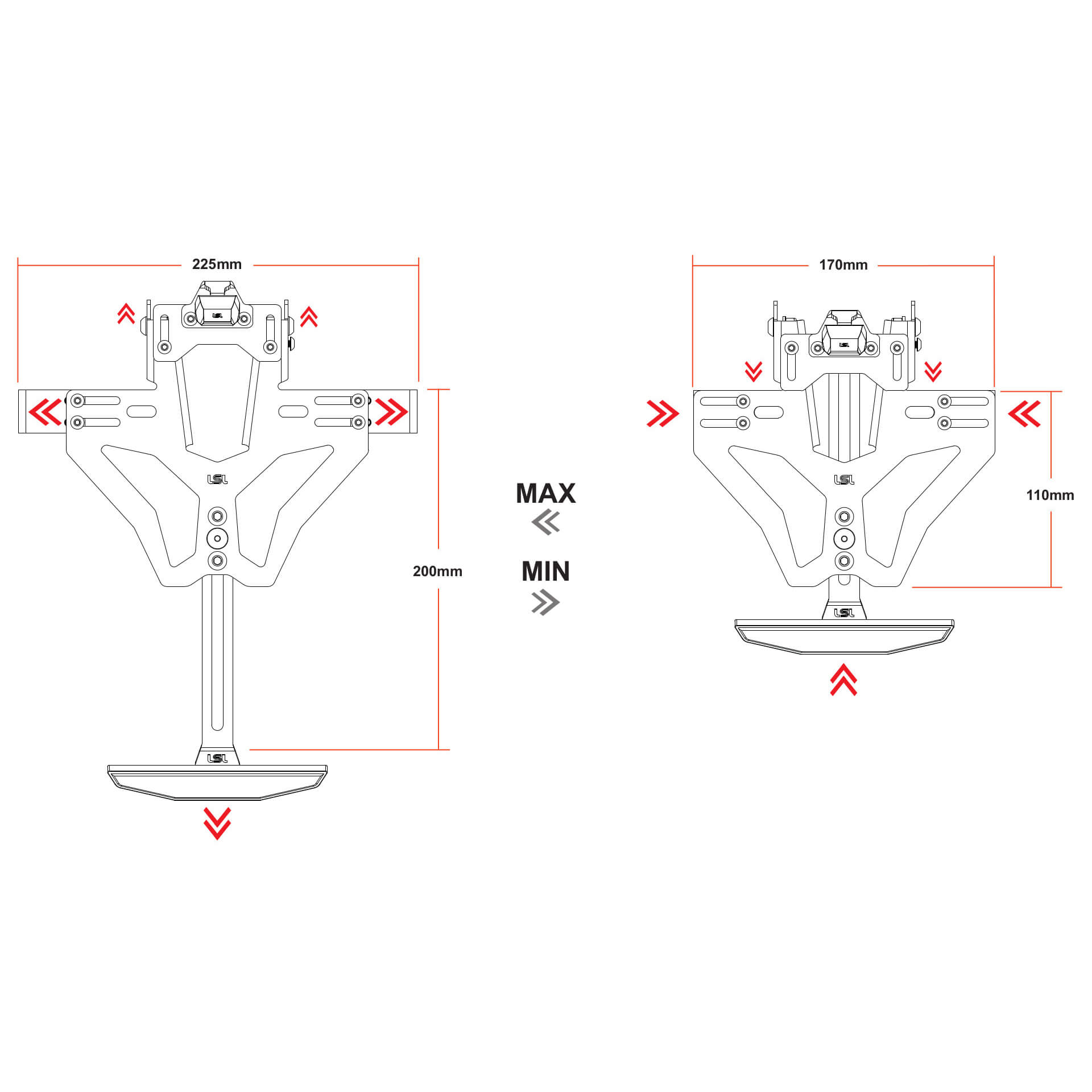 lsl MANTIS-RS PRO for Honda CBR 1000 RR Fireblade SP / SP2, incl. license plate illumination