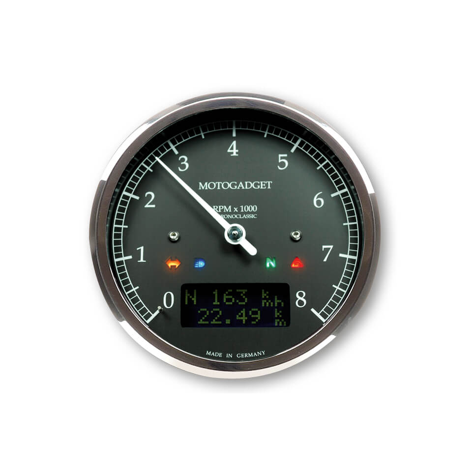motogadget chronoclassic rev counter dark edition -8.000 RPM