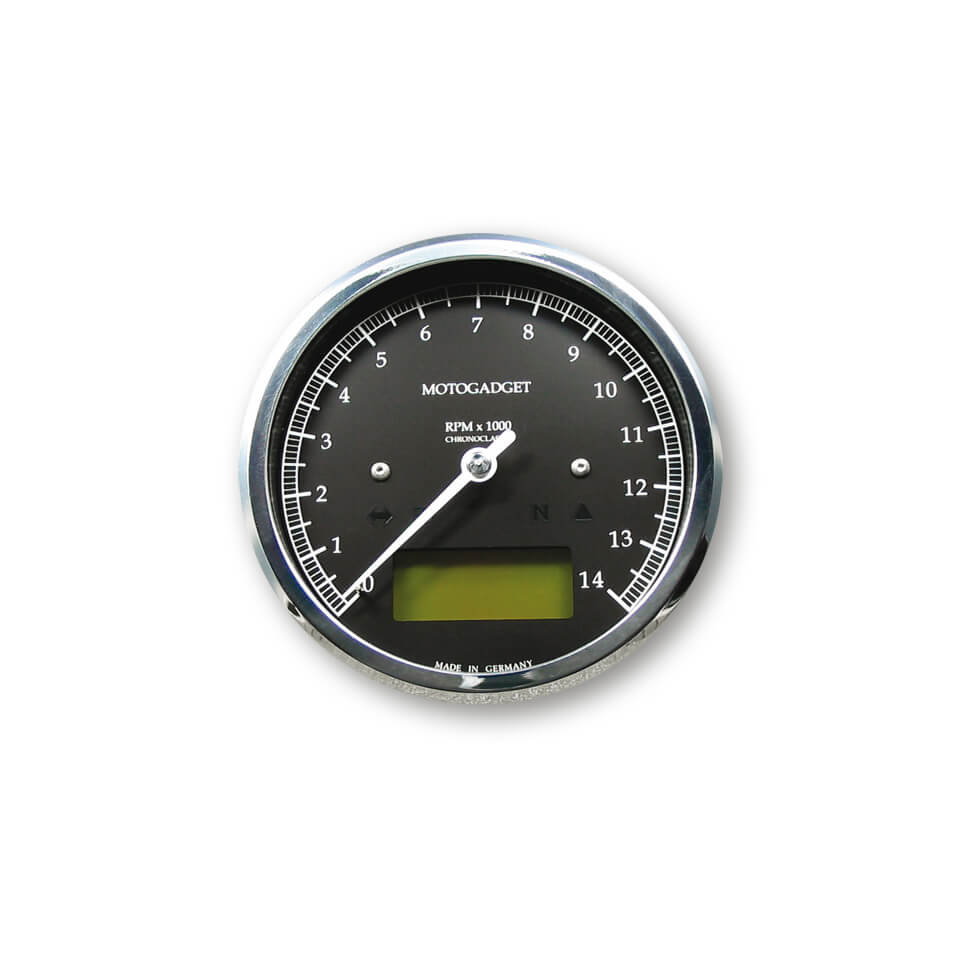 motogadget chronoclassic rev counter -14.000 RPM, green LCD