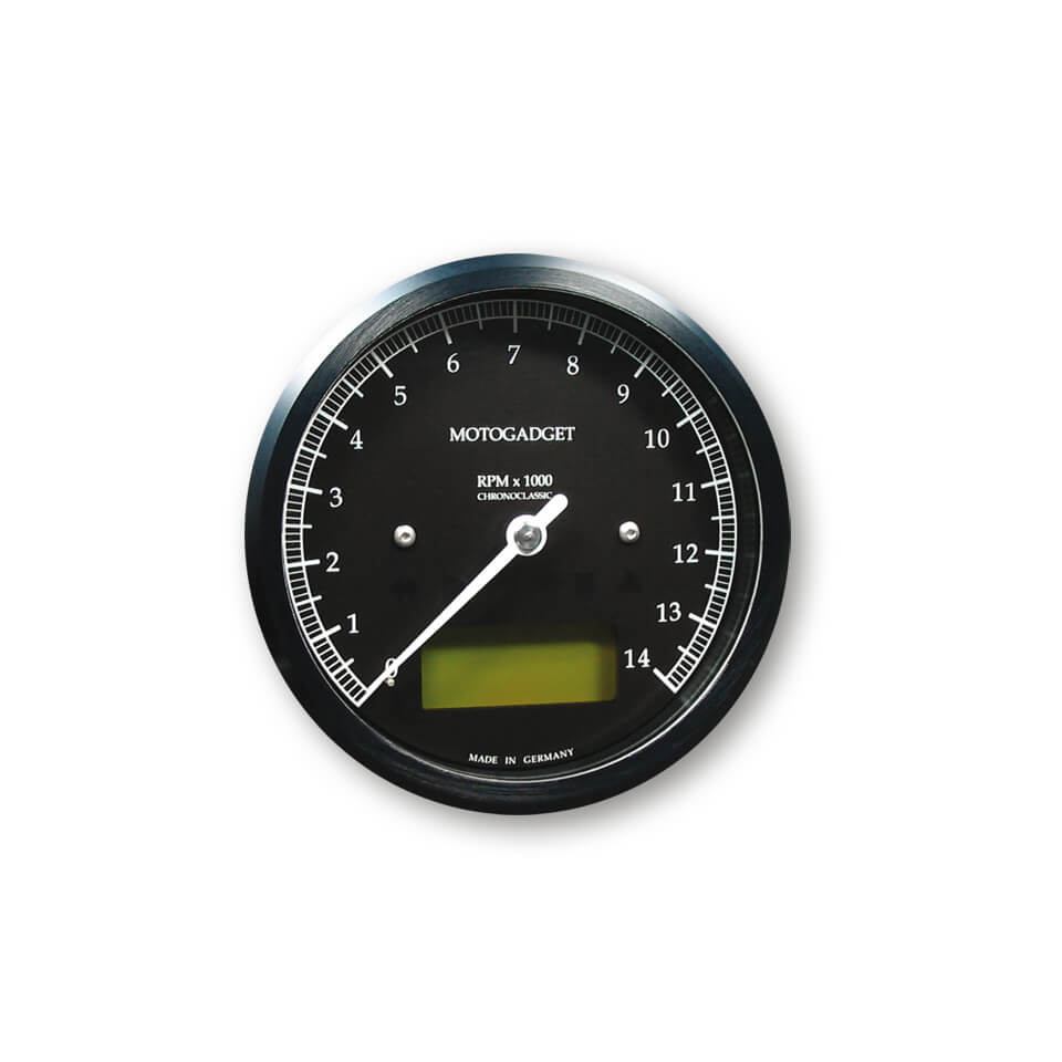 motogadget chronoclassic rev counter -14.000 RPM, green LCD