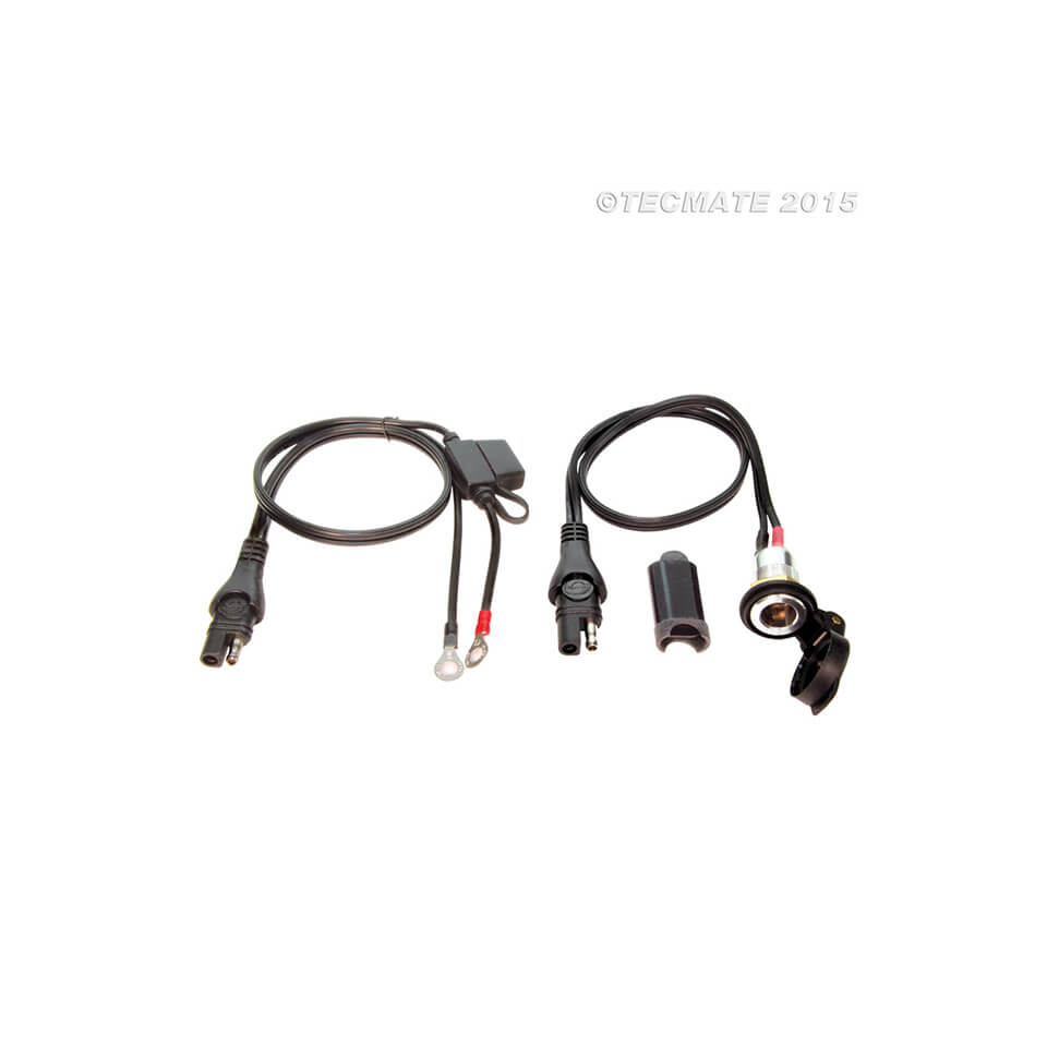 optimate Motorcycle socket outlet with SAE coupling and eyelet cable (No.18)