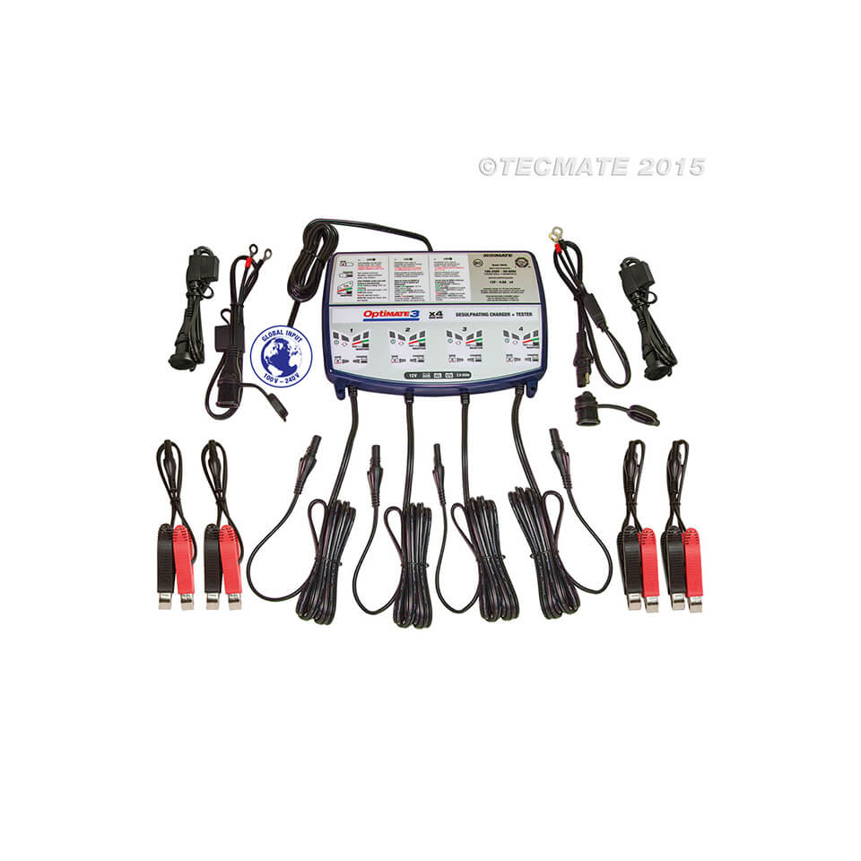 OPTIMATE 3 Quad (TM454), 4x 12V 0.8A, 7-stage charger