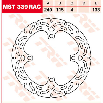 trw_lucas Brake disc MST339RAC, rigid
