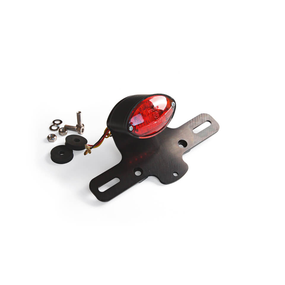 lsl CLUBMAN® taillight black/red glass 66mm with LED