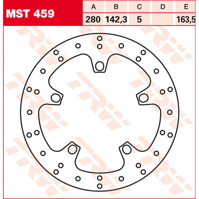 trw_lucas Brake disc MST459, rigid