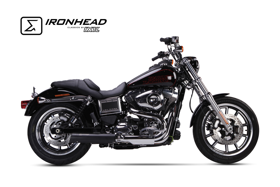 IRONHEAD-Edelstahl-Endtopf Harley-Davidson Dyna Low Rider, 14-16