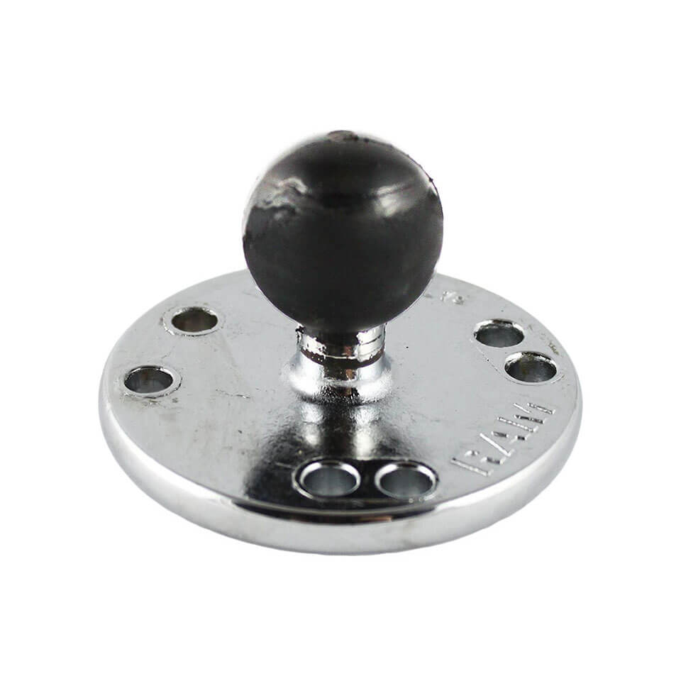 ram_mounts Runde Chrom-Basisplatte (AMPS) - Grundplatten-Ø 63,5 mm, B-Kugel (1 Zoll)