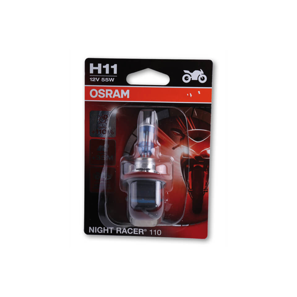 osram H11 Glühlampe, NIGHT RACER® 50, Abblendlicht, 12V 55W PGJ19-2