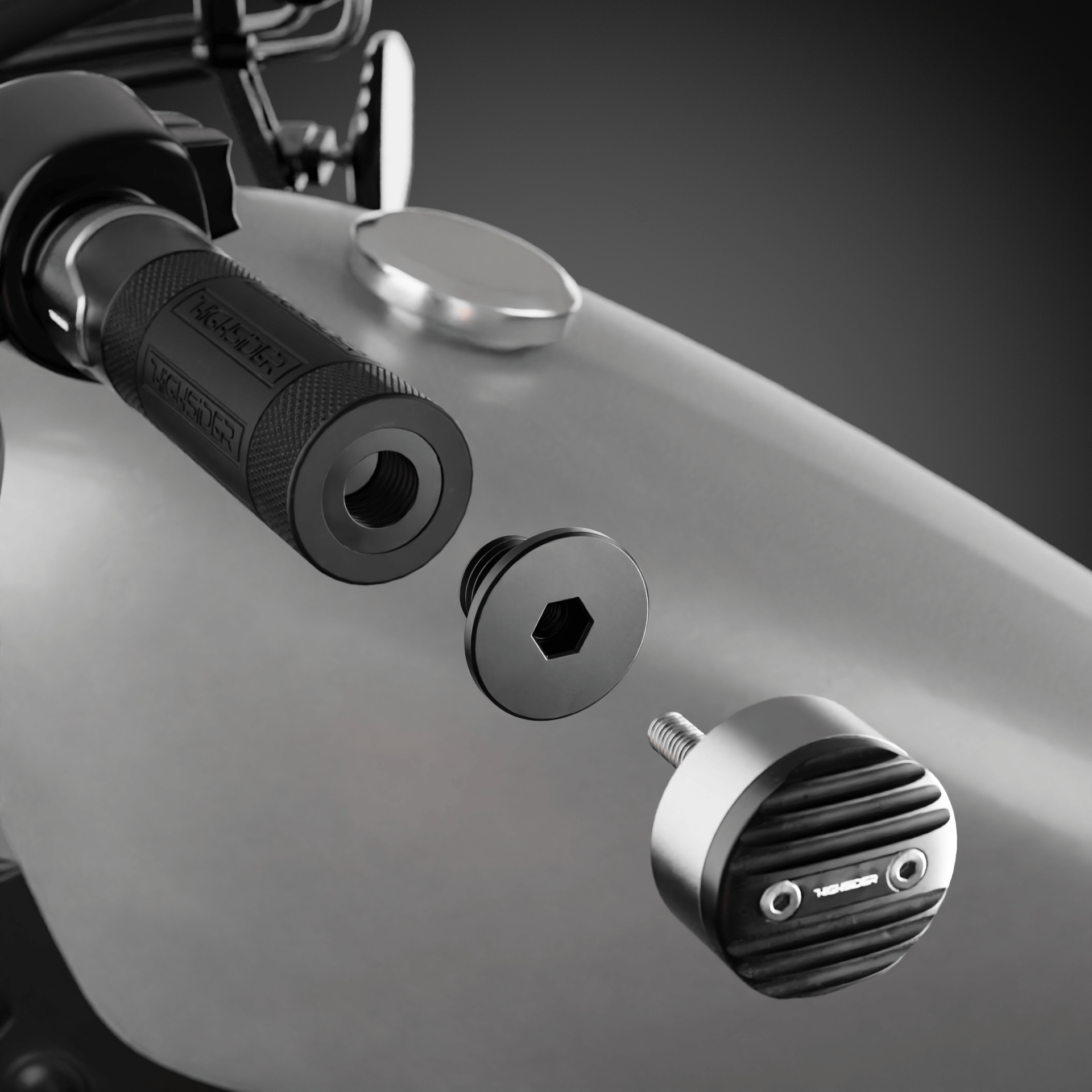 highsider M16 handlebar adapter for div. Harley-Davidson models