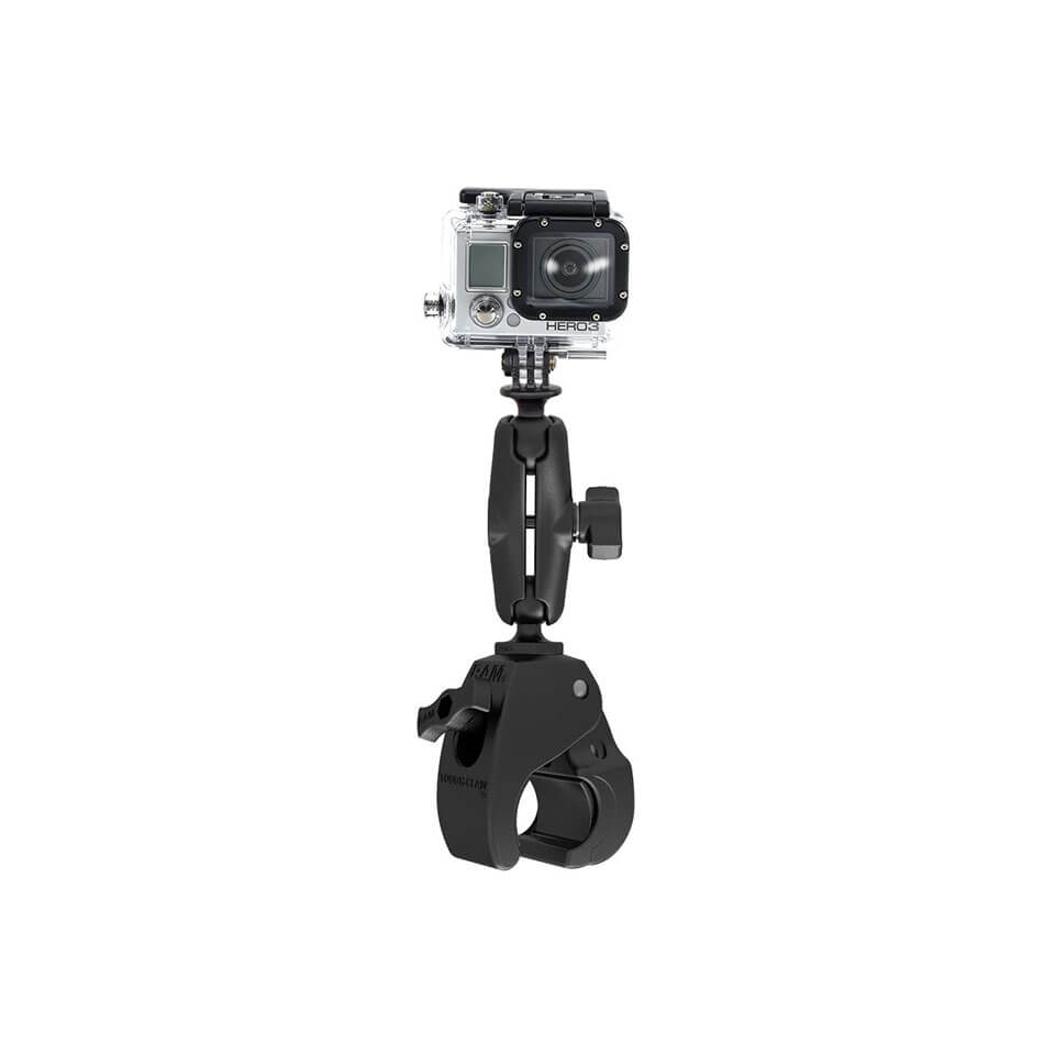 ram_mounts GoPro composite Tough-Claw camera mount - with Tough-Claw (medium), B-ball (1 inch)