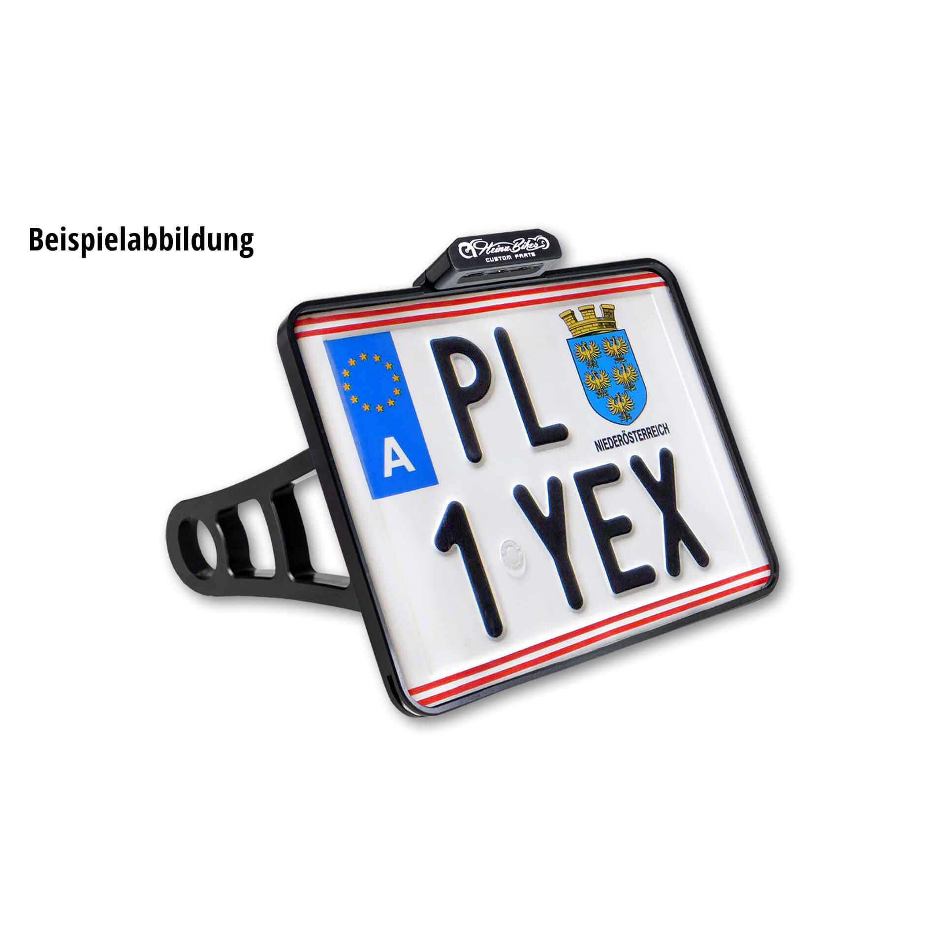 heinzbikes Side Mount license plate holder, Sportster until 2019, A, incl. LED license plate illumination