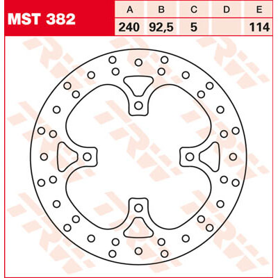 trw_lucas Brake disc MST382, rigid