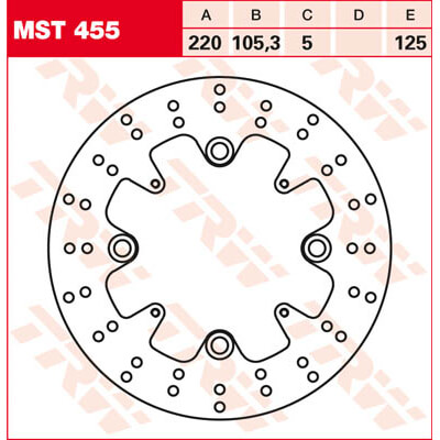 trw_lucas Brake disc MST455, rigid
