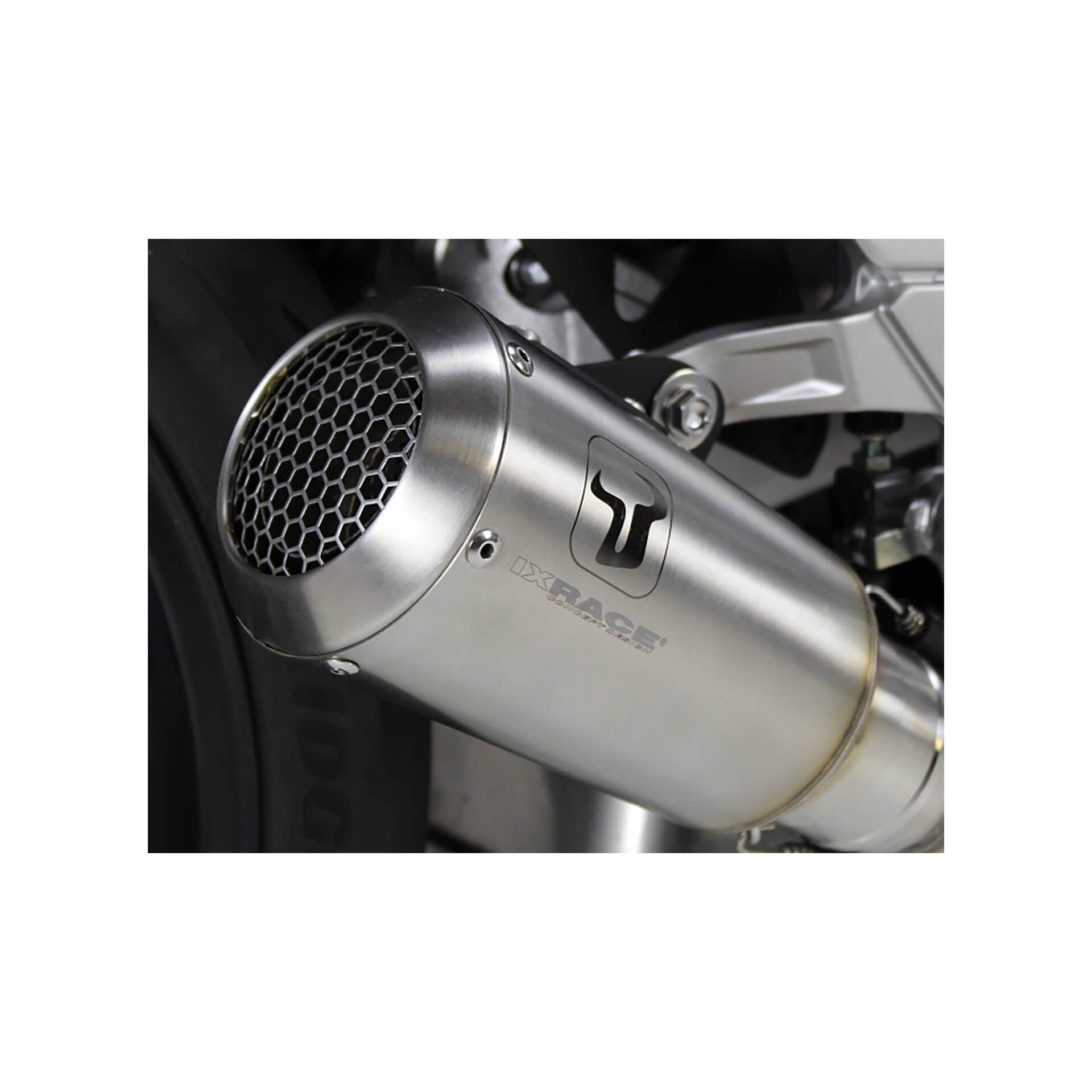 ixrace Stainless steel muffler MK2 for KTM 125/390, 17-, RC 125/390, 17- (Euro 4) chrome/black