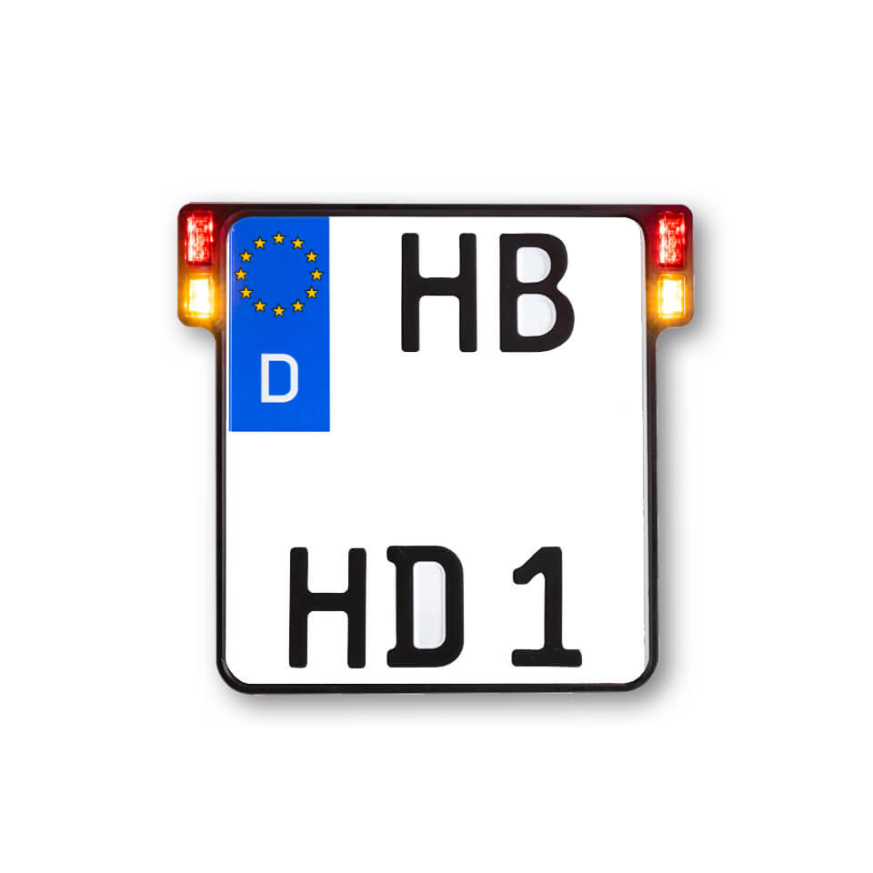 heinzbikes ALL-INN 2.0 Kennzeichenhalter mit 3in1 Blinker Brems- & Rücklicht