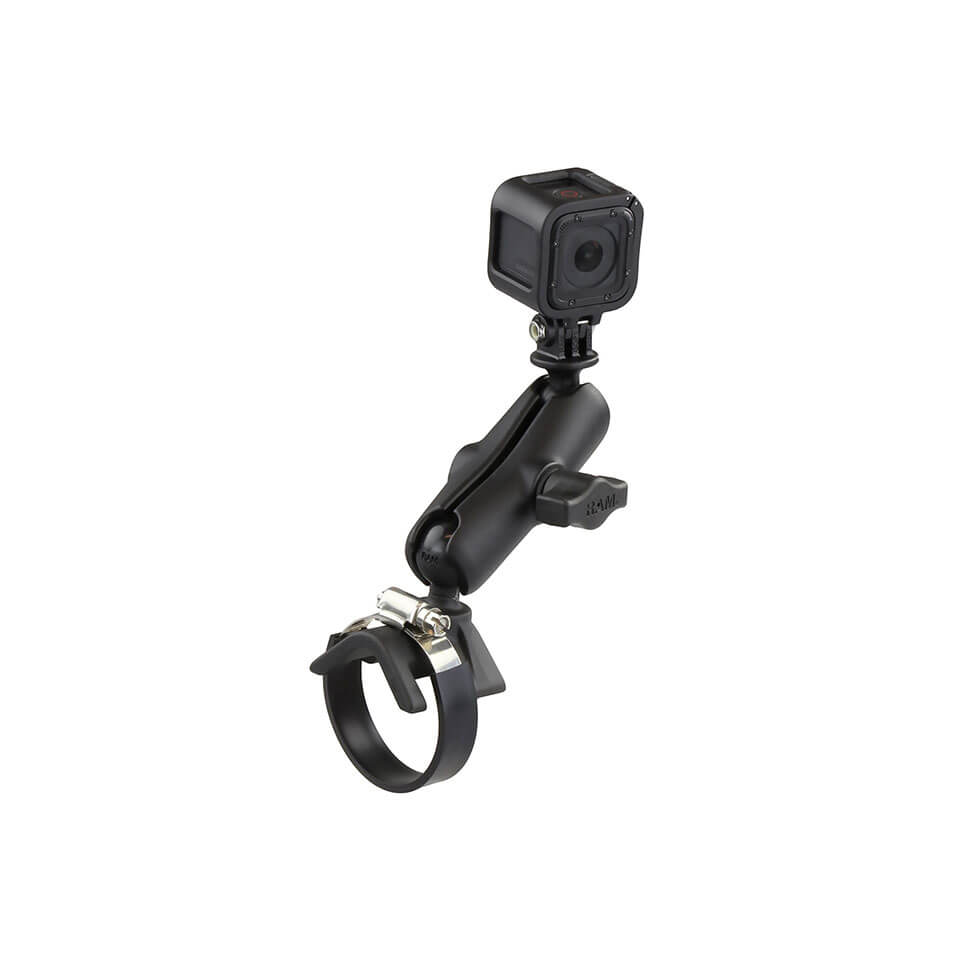 ram_mounts GoPro Kamerahalterung für Lenker/Rohre - mit Klemmschelle, B-Kugel (1 Zoll)