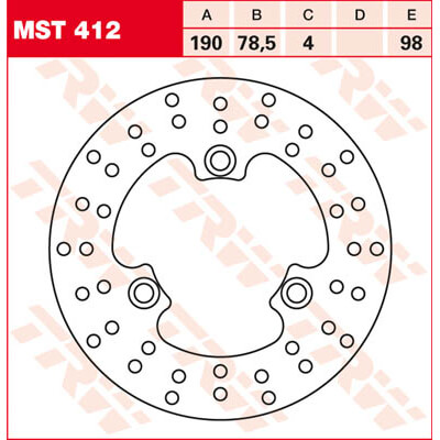 trw_lucas Brake disc MST412, rigid