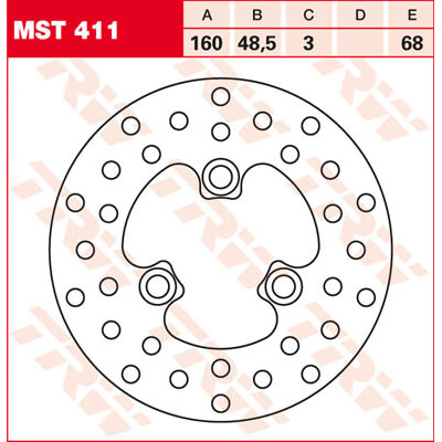 trw_lucas Brake disc MST411, rigid