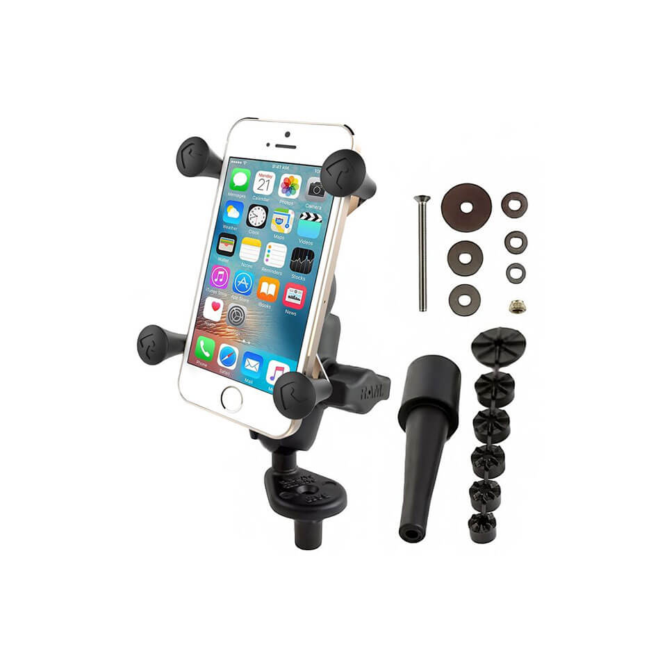 ram_mounts Motorcycle mount with X-Grip Universal mounting bracket for smartphones - Handlebar adapter